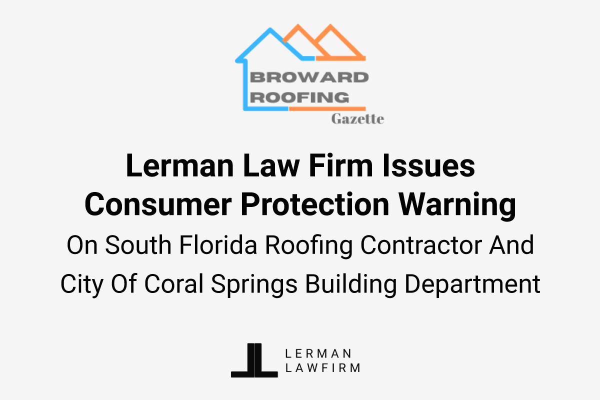 Lerman Law Firm consumer protection warning notice.