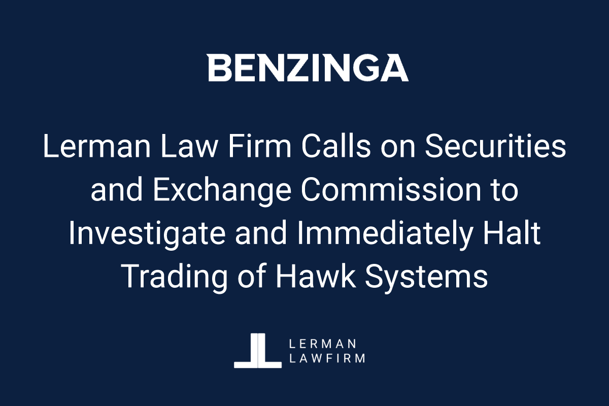 Benzinga news on Lerman Law Firm announcement.